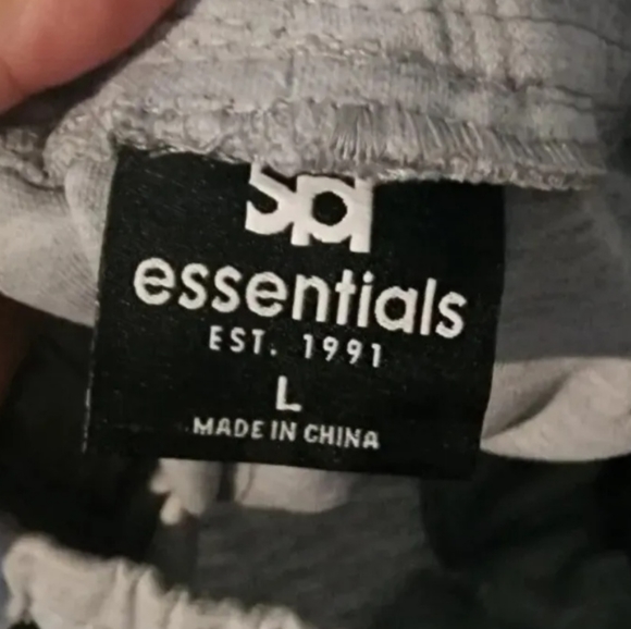 SP Essentials grey Sweatpants Drawstring Elastic Waistband Size Large Mens - Picture 2 of 8